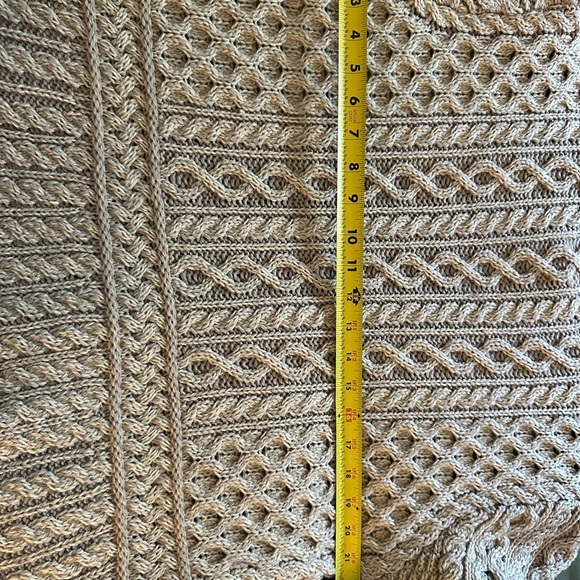 Aran Crafts Wool Cable Knit Long Cardigan Sweater - Picture 9 of 9